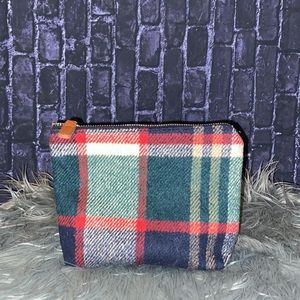 L.I.B Plaid Clutch Cosmetics Makeup Bag #14565